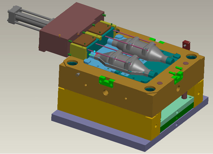 Injection mold 3D design